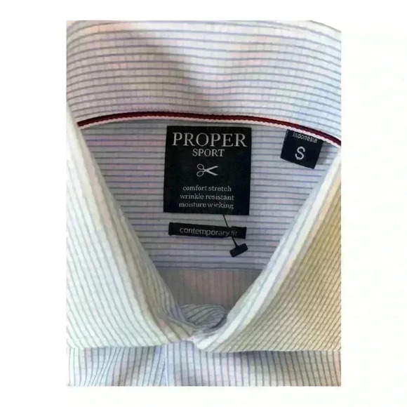 Men’s Light Blue Checkered Dress Shirt Size S, Slim Fit, Long Sleeve, Button-Up - Picture 2 of 9